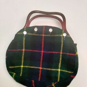 DE LANTHE Bermuda Bag Lucite Tortoise Handles Vtg 1970s 3 colors Green Red White